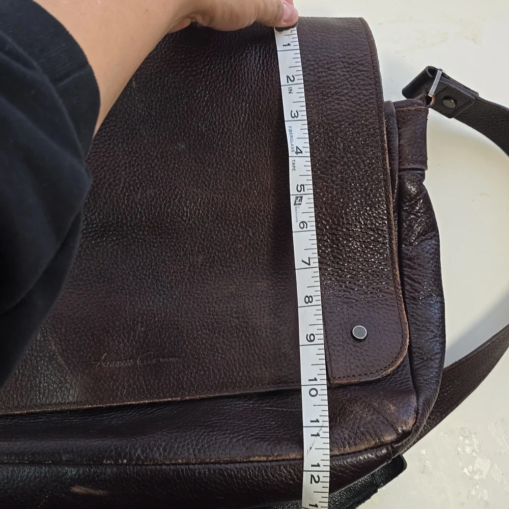 Kenneth Cole Brown Leather Messenger Bag